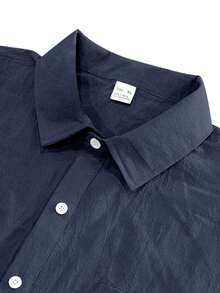 Hawaiian Style Linen Loose Casual Henley Collar Short Sleeve Shirt