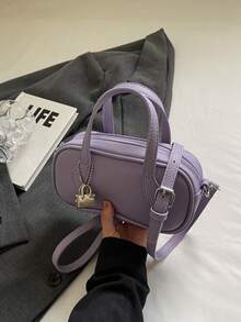 حقيبة كتف وحيدة للنساء للاستخدام اليومي عالية الجودة وشائعة جدًا، بتصميم بسيط وأنيق مناسبة للعمل، محمولة وعالية الجودة، أنيقة وبسيطة، شخصية متعددة الأغراض، كلاسيكية، مناسبة للتنقل والمكتب والمواعيد والاستخدام اليومي والتسوق وشرب الشاي بعد الظهر - الأرجواني - مشاهدة 1