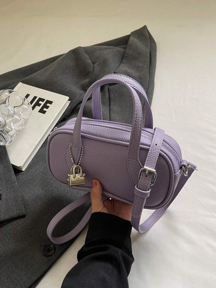 حقيبة كتف وحيدة للنساء للاستخدام اليومي عالية الجودة وشائعة جدًا، بتصميم بسيط وأنيق مناسبة للعمل، محمولة وعالية الجودة، أنيقة وبسيطة، شخصية متعددة الأغراض، كلاسيكية، مناسبة للتنقل والمكتب والمواعيد والاستخدام اليومي والتسوق وشرب الشاي بعد الظهر - الأرجواني - مشاهدة 1