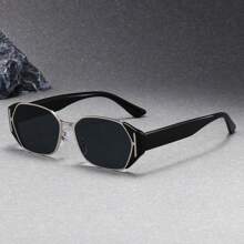 1 pièce Lunettes de mode Y2K carré polygone œil de chat, style de rue magazine