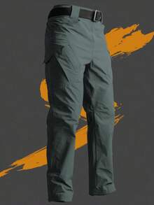 Tactical Work Pants Mens Outdoor Waterproof Cargo Trousers Multi-Pocket Wear-Resistant Summer Breathable Workout Casual Pants - Grey - View 5