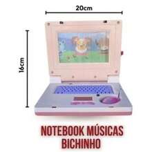 Toy Notebook Laptop Children's Musical With Animal Lights - 紫色 - 查看 2