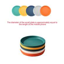 5/10pcs 5.9 Inch (Approx. 15cm) Appetizer Plates, Lightweight PP Dishware, Durable Reusable Plastic Plates/Trays For Salad, Dessert, Cake, Suitable For Graduation/Birthday/Singles Party, Wedding, Outdoor Picnic, Kitchen, Dorm, Microwave And Dishwasher Friendly,School Supplies - Multicolor - View 4