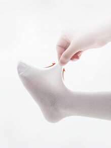 3 Pairs Of Teen Long Leg Socks, College Calf Protection, Mesh Breathable High Leg Socks, Suitable For Daily Wear, Mary Jane Shoes, Sneakers, High Heels