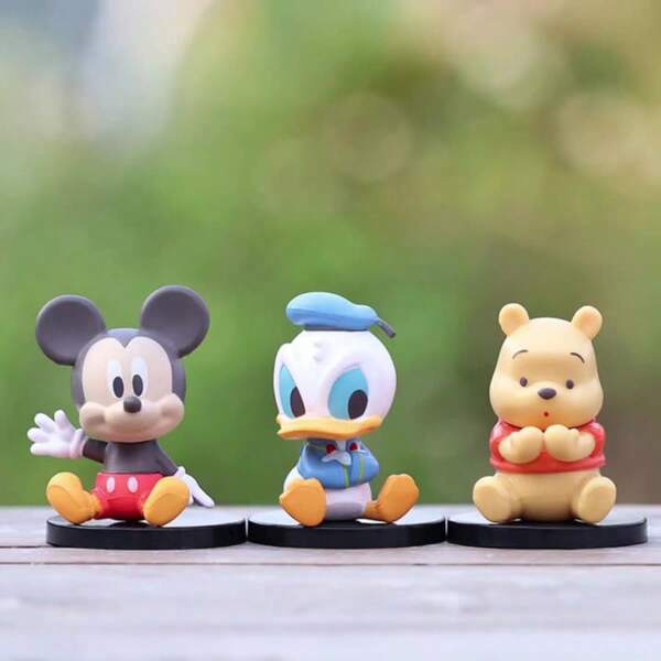 1 Stück Überraschungsbox Handgemachte Disney Mickey, Donald Duck, Winnie Puuh Puppe Auto Deko Figur Kuchen Deko Spielzeug Geschenk