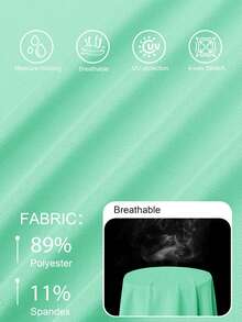 KEFITEVD Women's Polo Shirts Long Sleeve Golf T Shirt Quick Dry UPF 50+ Sun Protection Lightweight Athletic Tennis Shirts - Màu xanh Bạc hà - Xem 6