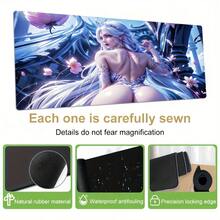 Anime Girl Design Washable Mouse Pad, Non-Slip Rubber Gaming Desk, High Definition Print, Durable Stitched Edges, Office, Study, And Gaming - Friends - 11,81x27,56in - Xem 8