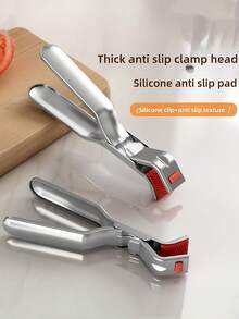 1/2个不锈钢耐热碗夹，多用途碗夹，带隔热手柄，防滑支架，用于转移热盘或碗 - 彩色 - 查看 10