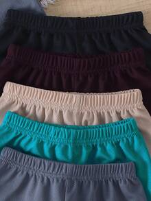 10pcs/Set Boys' Casual Colorful Knit Fabric T-Shirt Matched With Colorful Shorts Outdoor Suit, Spring/Summer - Multicolor - View 5