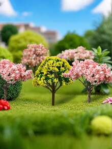 4/1pc Artificial Model Trees, Miniature Tree Scene KitSimulated Plants, Garden Micro Landscape Decor, Bright PVC Artificial Green Decoration, Suitable For Aquarium, Fairy Garden And Glass Container, Colorful And Realistic Leaf Design, Garden Miniature Model,Realistic Small Tree Garden, Micro Landscape, Rainforest Tree