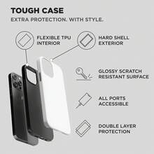 Pink Shores Phone Case - Aesthetic & Durable, Anti-Drop, Waterproof, Glossy Finish, Tough Case For IPhone - 白色 - 查看 6