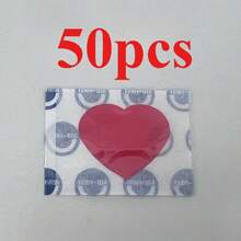 10/30/50片装红色心形创可贴，止血贴，伤口保护 | 伤口敷料 | 柔韧粘性可爱彩色创可贴，浪漫礼物，送给爱人的理想之选，情人节急救包必备