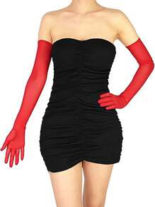 1 pieza Guantes de mujer para baile de máscaras, guantes de ópera, guantes de malla elástica muy elegantes, de alta gama, protectores solares y de moda. Son adecuados para usar en bailes de ópera, juegos de roles y fiestas de Halloween