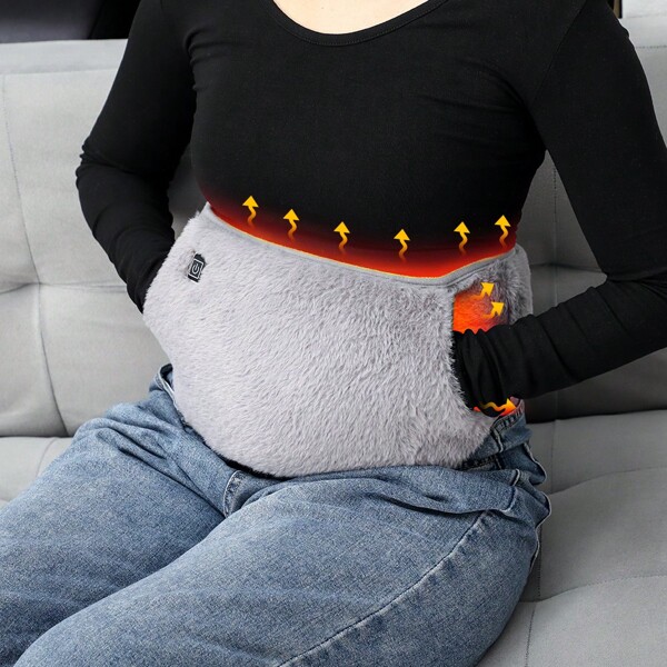 Uterus Warming Belt Electric Heated Waist Warmer Cold Protection Artifact Graphene Heating USB Charging Hand Warming(Without Battery)