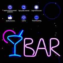 1 pezzo Luce a LED a forma di lettera "Bar", lampada alfabeto a luce bianca calda, combinazione di parole DIY BAR adatta per bar, taverna, festa, compleanno, campeggio, zona pranzo, corridoio, dormitorio, camera da letto, spuntino notturno, ristorante e scene di festa, decorazione per San Valentino, Festa della Mamma, Ognissanti, Natale e altre vacanze - funzionamento a batteria (batterie non incluse)