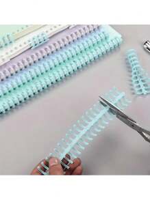 5pcs/10pcs Plastic Loose Leaf Ring Binder - Spiral Notebook Rings - 30 Holes Plastic Spiral Binding Rings - Trimmable And Durable, Suitable For Bookbinding, Notebook Accessories, Office File Backup Accessories, Document And File Organization, Student And Teacher Supplies, School Supplies,School Supplies,Back To School