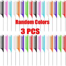 Random Professional Point-Tailed Comb Pin-Tailed Comb Rat-Tailed Comb Parting Comb Stainless Steel Tail Comb Anti-Static Hairbrush: Multi-Functional Comb For Normal Hair For Combing Out Tangles Hair Styling Candy Colours, Ideal For Hairdressers, Salons And Home Use