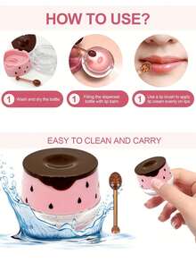 [Mini Reusable Lip Mask Dispenser] Portable Clear Lip Mask & Balm Dispenser - Reusable Mini Cosmetic Jar For Lip Gloss, Samples & Travel Storage - Multicolor - View 3