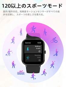 LIFEBEE Smart Watch For Women Men, 1.83'' HD Full Touch Screen Wireless Calling Smartwatch (Answer/Make Call), Activity Tracker, 100+ Sport Modes, Pedometer, Message Alerts, Sport Fitness Tracker - Black - View 4