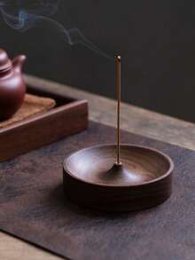 Wooden Household Incense Holder, Wooden Incense Thread Holder, Household Handmade Incense Thread Base, Thin Incense Holder (Product Batches Are Different, There May Be Color Difference, Mind Carefully Purchase - Multicolor - View 2