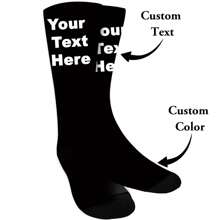 Custom Printed Personalized Socks With Text - Boy's Dress Socks
