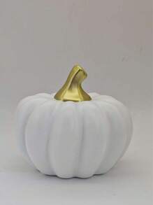 1pc Pumpkin Shaped Ceramic Decoration Piece, Minimalist & Modern, Suitable For Desk, Office, Home Decor, Essential Halloween Decoration & Gift