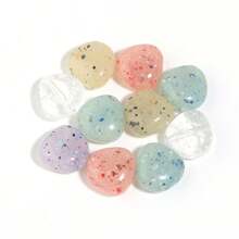 10 件/包彩色圆点珠，亚克力混色樱花小圆点五角星圆珠，手工 DIY 手链项链首饰制作