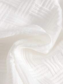 2 件套男婴纹理口袋熊刺绣衬衫和短裤街头时尚儿童套装