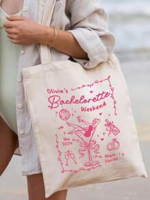 Customized Bachelorette Party Tote Bags, Bachelorette Party Cocktail Tote Bags, Personalized Bridal Party Gifts, Social Clubs, Nashville Rave Parties, The Bride's Last Rodeo Party - Rodeo Bachelorette Party - Western Bachelorette Party, Nashville Bachelorette Party - Cowgirl Bachelorette Party - Sisters, Let's Go! - Multicolor - View 3