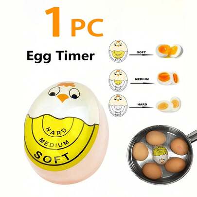 1pc Egg Timer, Color Changing Egg Timer - Precise Measurement Of Boiling Time, Food Safety Timing Tool, Cook Perfect Eggs, Convenient For Restaurants, Sensitive Indicator Shows Egg Doneness, Color Changing Indicator Notifies When Egg Is Cooked, Suitable For Home, Dorm, Color Changing Kitchen Gadget