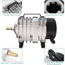 Aquarium Air Pump Aqua 6-Port Adjustable Valves Oxygen Fish Tank Pond Aerator