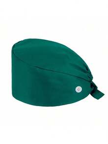 1 pieza Gorro médico/quirúrgico unisex, de unicolor con cinta, diadema, a prueba de polvo y humo, 11 colores - Gorra médica de doble cola - Ver 6