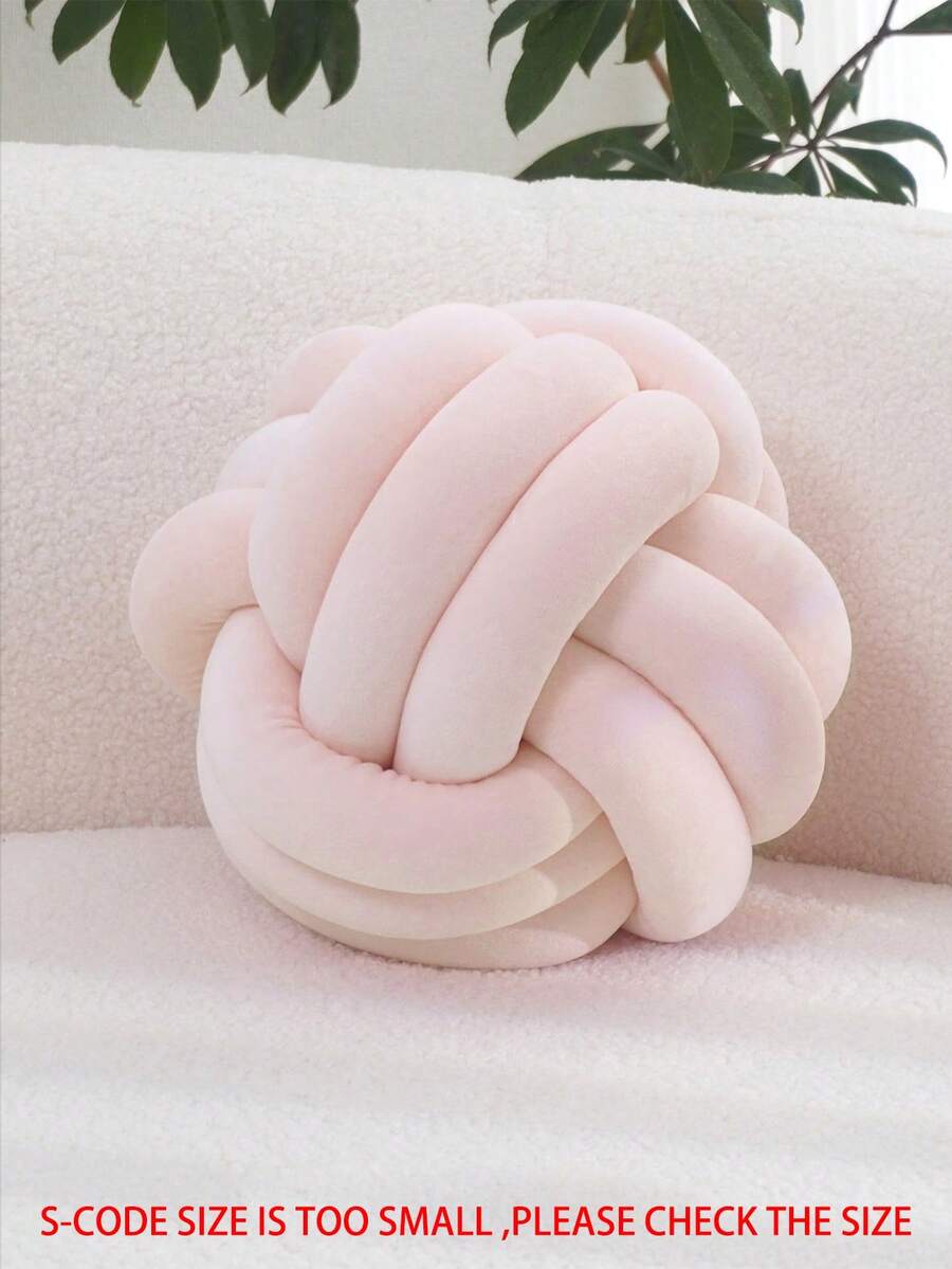 1 buah Dekorasi Bola Anyaman 3 Untai Warna Solid Buatan Tangan, Cocok Sebagai Bantal, Sofa, Hiasan Meja Kopi, Bantal Samping Tempat Tidur Kamar Tidur, Tersedia 3 Ukuran, Warna Pink - Guas - View 1