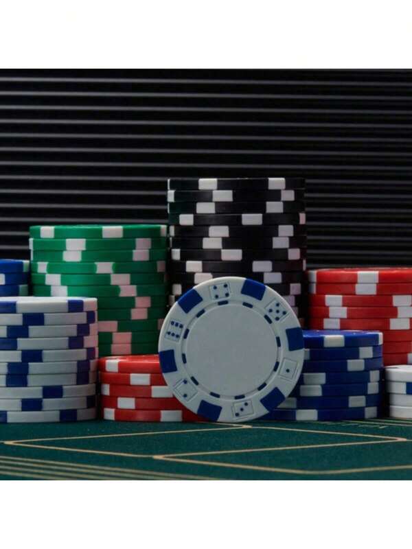 10pcs 5-Color Plastic Texas Poker Commemorative Coins, Betting Tokens, Pressure Coins, Commemorative Coins, Game Tokens, Game Coins, Tabletop Game Accessories