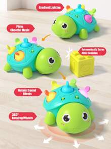 Quderbel Baby Krabbel-Spielzeug, allradgetriebenes elektrisches Spielzeug zur Förderung des Krabbelverhaltens für Neugeborene von 0-3 Jahren, Krabbel-Training und intelligente Bildung