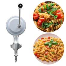 Macchina per Cavatelli, per preparare autentici gnocchi e conchiglie di pasta, macchina manuale per maccheroni in acciaio inossidabile argentato, pressa per pasta portatile a manovella per cucina e ristorante. - Argento - Visualizzare 5
