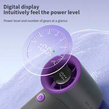 1 pezzo Ventilatore portatile ad alta velocità da 100 velocità, dotato di porta di ricarica universale di tipo C e batteria ad alta capacità da 3600 mAh. Adatto per uso all'aperto e per studenti. Disponibile in tre colori, adatto come regalo