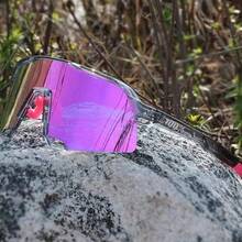 2025 New Fashion  Men And Women Color-Changing Cycling Glasses – Windproof & Dustproof Outdoor Sports Goggles Running & Marathon Beach - Phim xanh khung trắng - Xem 3