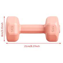 1个1公斤健身哑铃，防滑壶铃，防水防滚小哑铃，家用健身器材，女士健身装备，亮丽色彩，手臂肌肉瑜伽哑铃，肌肉健身锻炼器材 - 彩色 - 查看 4