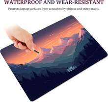 Laptop Skin Sticker Decal,16.5 17 17.3inch Laptop Netbook PC Notebook Universal Vinyl Reusable Skin Sticker Cover Personalized Art Case Protector, Sunset Peak,7367850 - 金色 - 查看 2