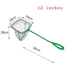 Large 3-12 Inches Fish Net Long Handle Square Aquarium Accessories Betta Shrimp Net Fishing Net Fish Tank Cleaning Tools