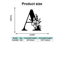 1 件优雅的黑色字母和花卉艺术装饰壁挂，创意铁艺装饰，适用于办公室、咖啡厅、客厅、卧室 - 易于安装