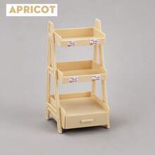 1pc Mini Shelf Rack Miniature Display Stand Dollhouse Furniture Accessory, DIY Simulation Play House Toy, Mini Flower Pot Rack Simulation Kitchen Cabinet Cake Display Decor, Party Favor Gift - Multicolor - View 15