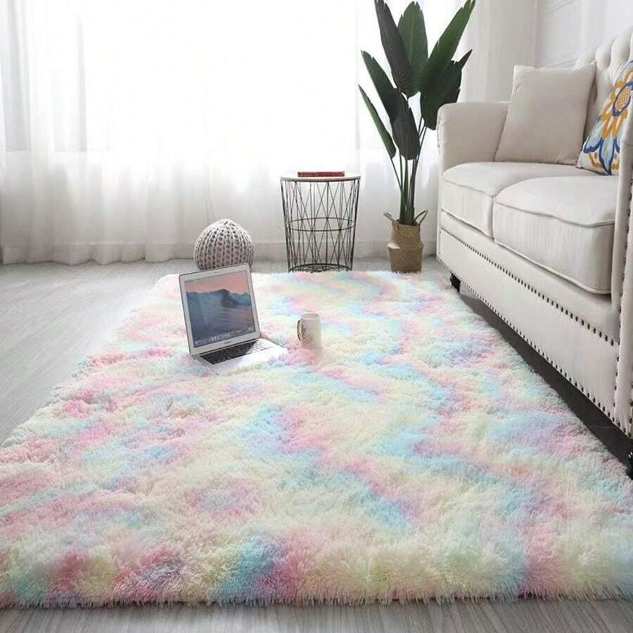 Multi-Colored Plush Rugs. Softness And Style For Your Home. Size 150 - Pink - View 1