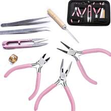 3 件套高品质碳钢珠宝钳套装，适用于 DIY 串珠和手工制作