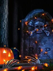 3pcs/1pc-Halloween String Lights 3 Packs, Pumpkin Ghost Bat Lights, Battery Operated, LED, Halloween Decorations For Home Decoration, Indoor And Outdoor Party Festivals, ... - Multicolor - View 6