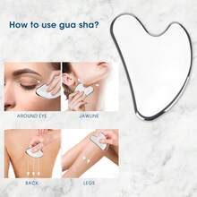 Stainless Steel Roller & Stainless Steel Gua Sha Set Comb - Fragrance Free, Hand Beauty Tool For Face, Eyes, Neck, Forehead - 彩色 - 查看 7