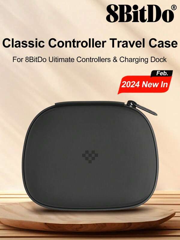 8bitdo Estuche de transporte para controlador Joy-Con de Switch 8Bitdo, tamaño interno 170*120*125mm, tamaño externo 153*95*119mm, con puerto de carga y compatible con controlador Switch NS Pro para conexión inalámbrica 2.4G y base de carga, accesorios de consola de juegos EVA negro.