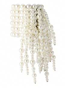 1Pc New Style Faux Pearl Vision Statement Bracelet Music Festival Bar Performance Bracelet Hand-Woven Fashion Strings - White - View 4