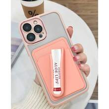 Lip Gloss Phone Case Holder 5 Pack, Silicone Lip Gloss Phone Card Holder Back For Cell Phones(Red) - Green - View 5